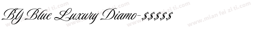 BY Blue Luxury Diamo字体转换